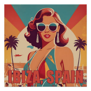 Póster Ibiza, Poster de viagens Espanha