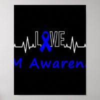 Ibm Awarness Blue Ribbon Love Heartbeat Suporte Q