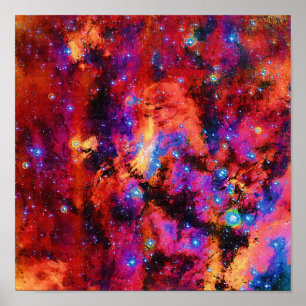 Poster IC 4628 Nebulosa Camarão Arte Pop Pintura a Óleo