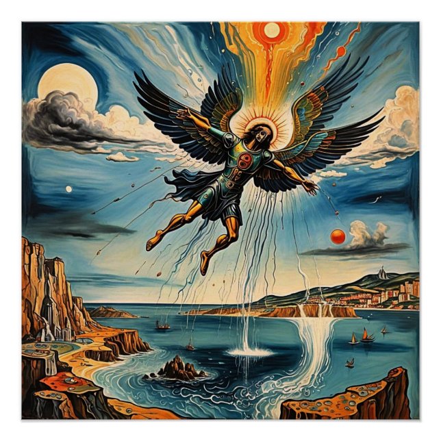 Póster Icarus caindo (Frente)