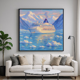 Poster Ice Cruise - Pastel Painting Style Art
