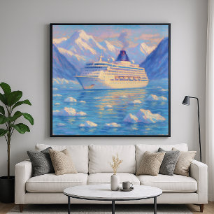 Poster Ice Cruise - Pastel Painting Style Art