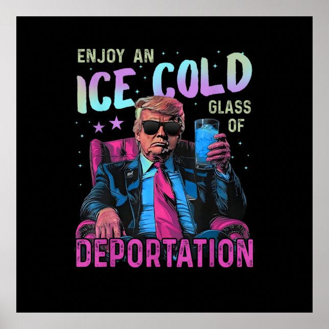 Poster ICE Desfrute de um Gelo Frio (Frente)