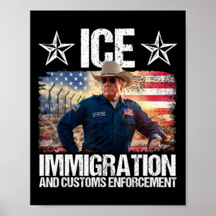 Poster Ice Funny Trump Imigração E Aplicação Aduaneira