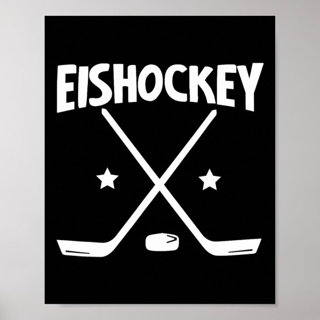 Poster Ice Hockey - Crossed Rackets (1)  (Frente)