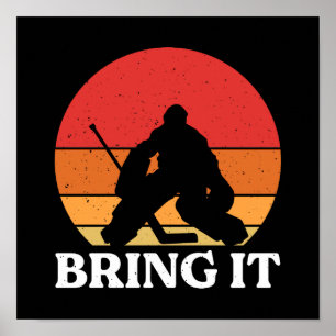 Poster Ice Hockey Goalie Traga