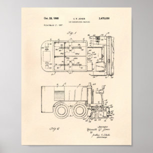 Póster Ice Machine 1969 - Patent Art - Old Peper