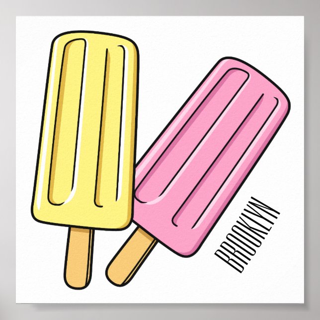 Poster Ice pop cartoon (Frente)