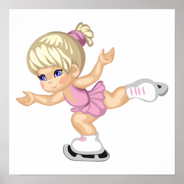 Póster Ice Skating Girl (Frente)