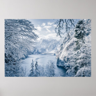 Poster Ice & Snow Königssee Lake, Germany