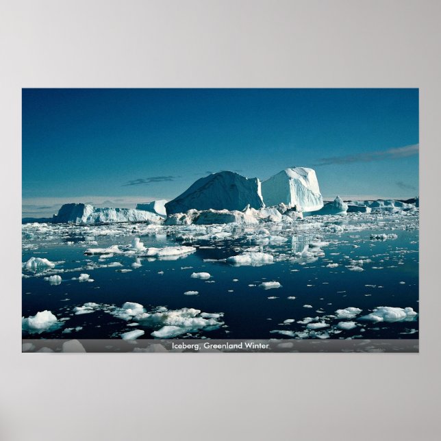 Póster Iceberg, Groenlândia Winter (Frente)