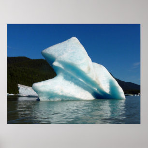 Póster Iceberg no lago de Mendenhall, no Alasca