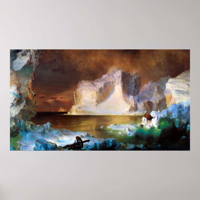 Póster Iceberg por Frederic Edwin Church (Frente)