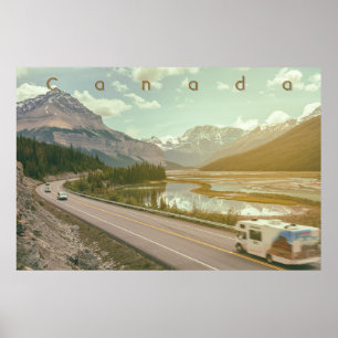Poster Icefield Parkway Road