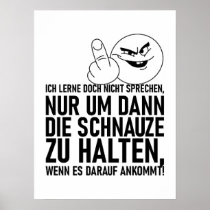 POSTER ICH LERNE DOCH NICHT SPRECHEN