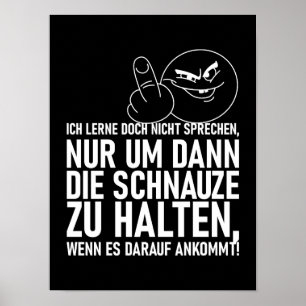 POSTER ICH LERNE DOCH NICHT SPRECHEN