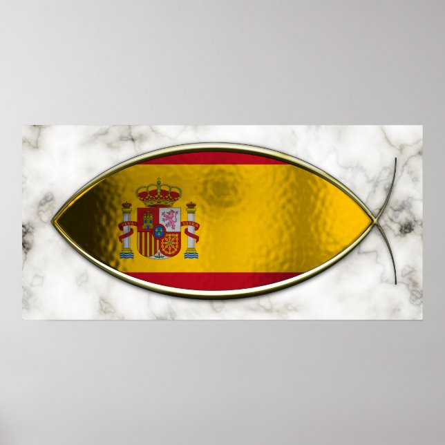 Poster Ichthus - Bandeira Espanhola (Frente)