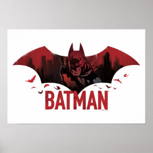 Poster Ícone Batman Crimson Gotham