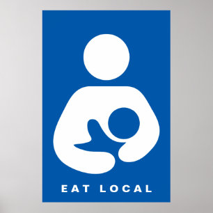 Póster Ícone Comer Local / Aleitamento / Enfermagem