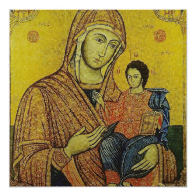 Póster Ícone da Virgem Maria Poster (Frente)