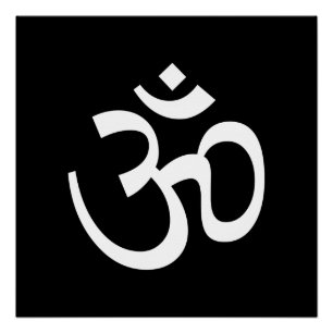 Póster Ícone de contorno Om Aum, Símbolo de Hinduísmo,