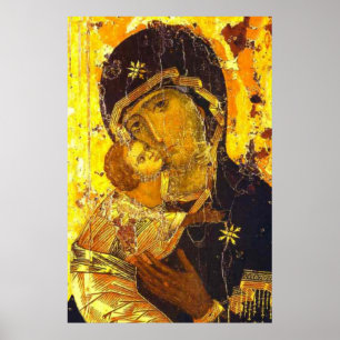 Poster Ícone de Nossa Senhora de Vladimir Virgem Maria 