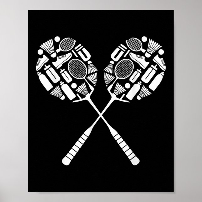 Poster Ícone do equipamento de suporte do Badminton Shutt (Frente)