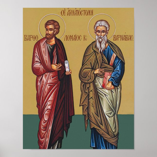 Poster Ícone dos Santos Bartolomeu e Barnabé (Frente)