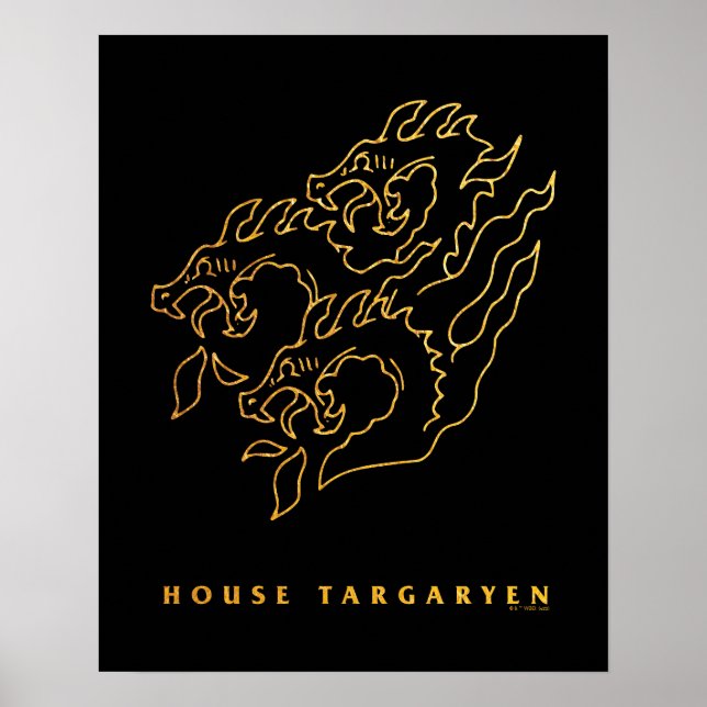 Poster Ícone House Targaryen (Frente)