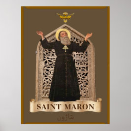Poster Ícone Maronita de São Maron Extra Grande 40,00" x 