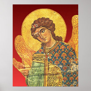 Póster Ícone ortodoxo do vintage, anjo Gabriel