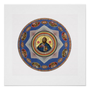 Póster ícone ortodoxo santo de religião deus igreja