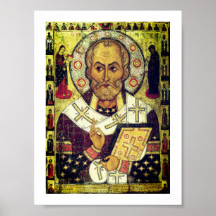 Poster Ícone russo de São Nicolau