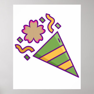 Poster Ícone Vetorial de Celebração Festiva