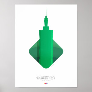 Poster Ícones de arquitetura - Taipei 101