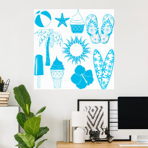 Poster Ícones de Verão