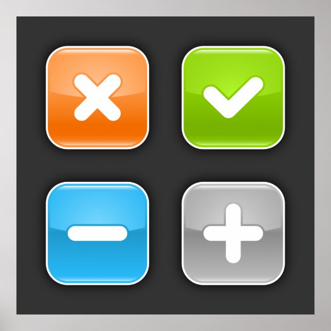 Poster Ícones matemáticos (Frente)