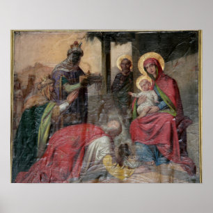 Poster Icongrafia ortodoxa sérvia na Igreja Valjevo. -