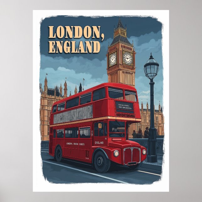 Poster Iconic London: Uma Viagens vintage (Frente)