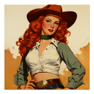 Póster Iconic Old West Elegance: Sussurros Selvagens Ocid