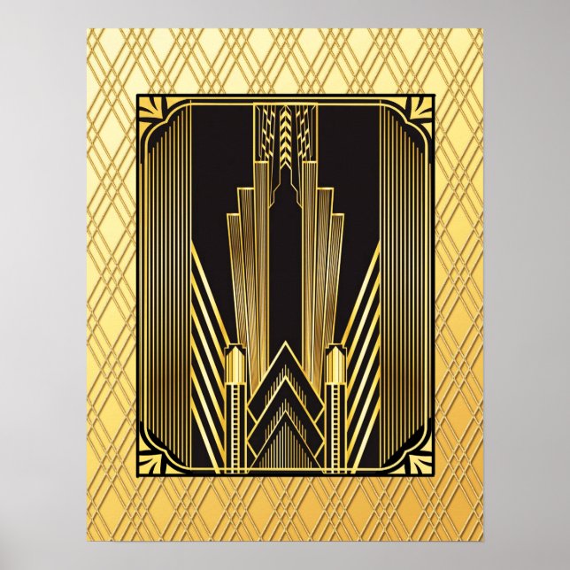 Poster Icônica Art Deco (Frente)