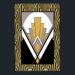 Poster Icônica Art Deco Poster. Dourado, cinza e preto.<br><div class="desc">Se você optar por fazer o download, a sua loja Walgreen local fará posters de conselho do seu download em tamanhos diferentes e em várias texturas a um preço muito bom. Às vezes com desconto. Uma dica do meu amigo dos EUA. Para o Reino Unido, veja "Digital Printing" (Impressão digital)...</div>