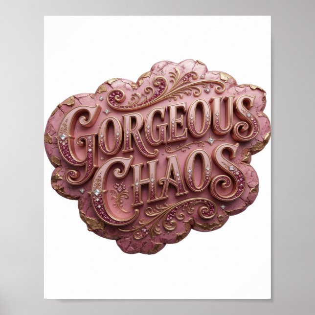 Poster Icônico Ouro CAOS MAGNÍFICO v2 (Frente)