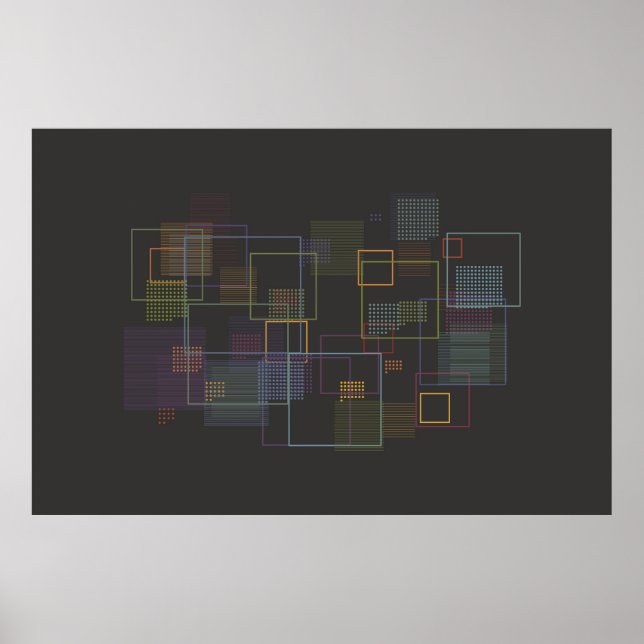 Poster Iconografia Data Art - Abstrato (Frente)