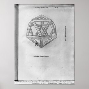 Poster Icosahedron, 'de De Divina Proportione'
