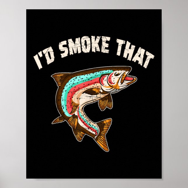 Poster Id Fumar Aquele Churrasco De Camisa Salmão Pescand (Frente)