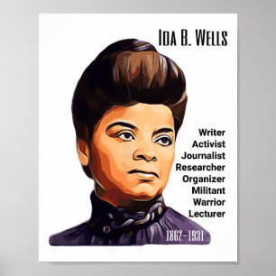 Poster Ida B Wells Black Pride Women Histórico Mês Junete