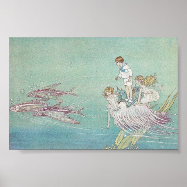 Póster Ida Rentoul Print - Peixes (Frente)