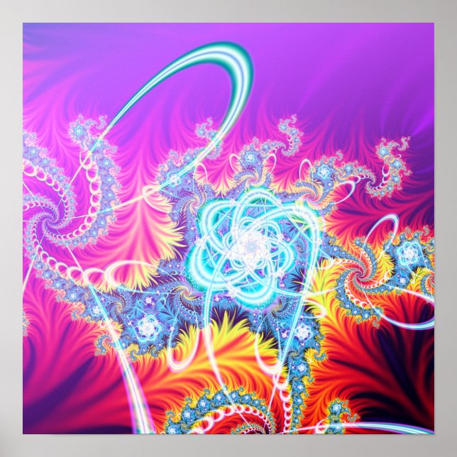 Poster Idade da Arte Fractal Atom por bbqshos (Frente)