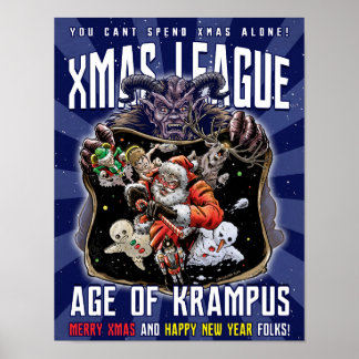 Póster Idade da Liga Xmas de Krampus